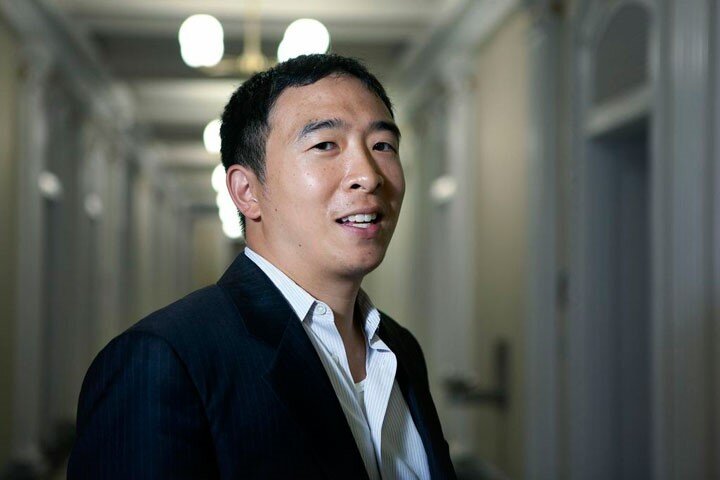 The Presidential Candidate Bent on Beating the Robot Apocalypse Will Give Two Americans a $1,000-per-month Basic Income
