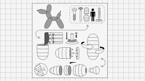 instructions for putting a jeff koons together like its from IKEA