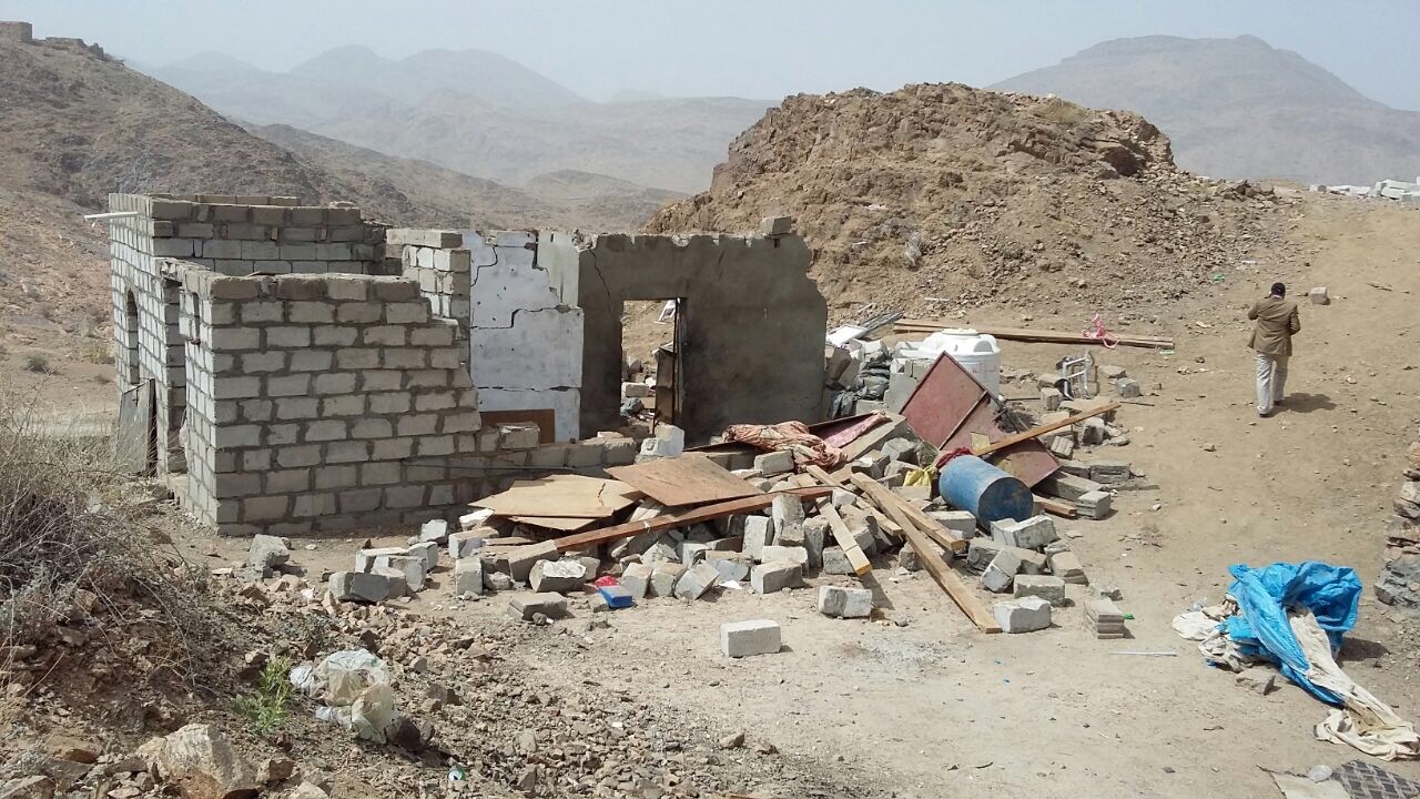 A house reduced to rubble