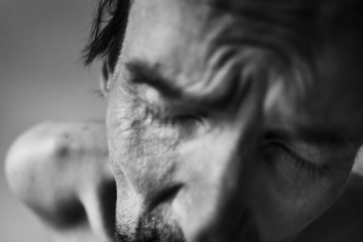 Mikkel Hørlyck, Jørgen, a Mystery – close up of a pedersen's wrinkly face. He was very very thin.