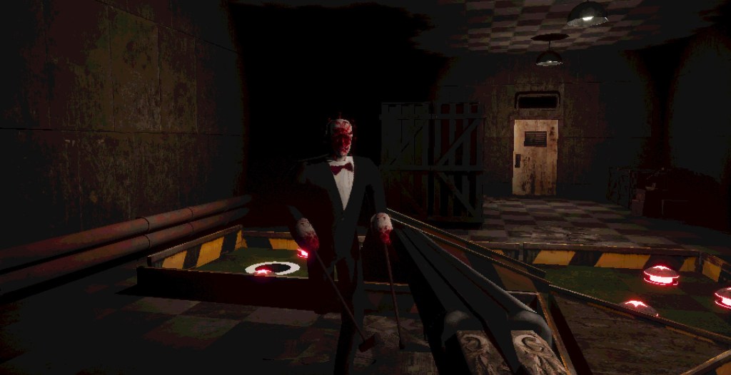A creature running at the player in Putt Down