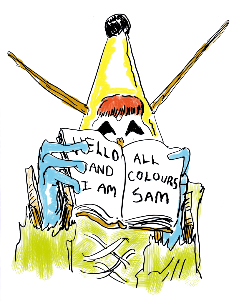 An illustration of a clown